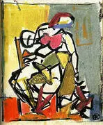 Small Seated Figure 1947 By Franz Kline