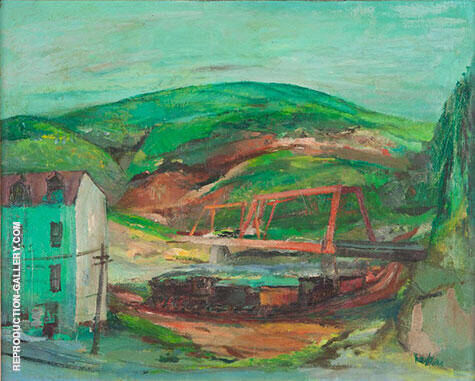 Pennsylvania Landscape 1948-49 by Franz Kline | Oil Painting Reproduction