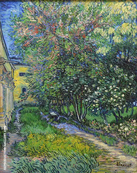 The Garden of the Asylum St Remy 1889 By Vincent van Gogh