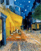 Cafe Terrace at Night 1888 By Vincent van Gogh