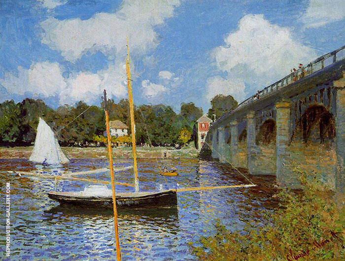 Road Bridge at Argenteuil by Claude Monet | Oil Painting Reproduction