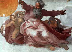 The Creation of the Heavens Detail By Michelangelo