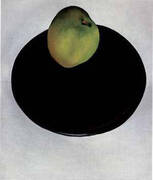 Green Apple on Black Plate 1922 By Georgia O'Keeffe