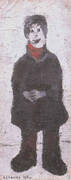 Standing Man with Hands Clasped By L-S-Lowry