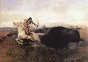 Indians Hunting Buffalo 1894 By Charles M Russell