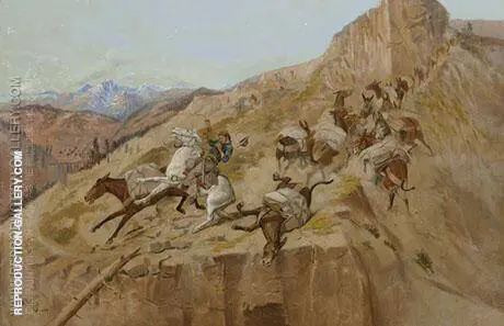 Attack on the Mule Train 1891 By Charles M Russell