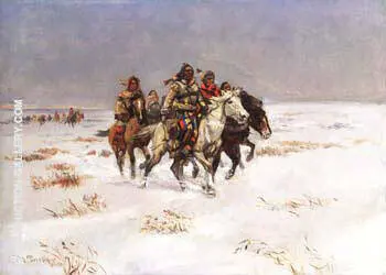 The Snow Trail 1897 By Charles M Russell