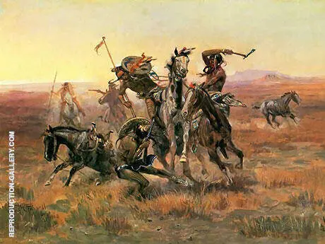 When Blackfeet and Sioux Meet 1908 By Charles M Russell