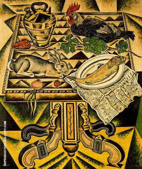 The Table Still-Life with Rabbit 1920 By Joan Miro