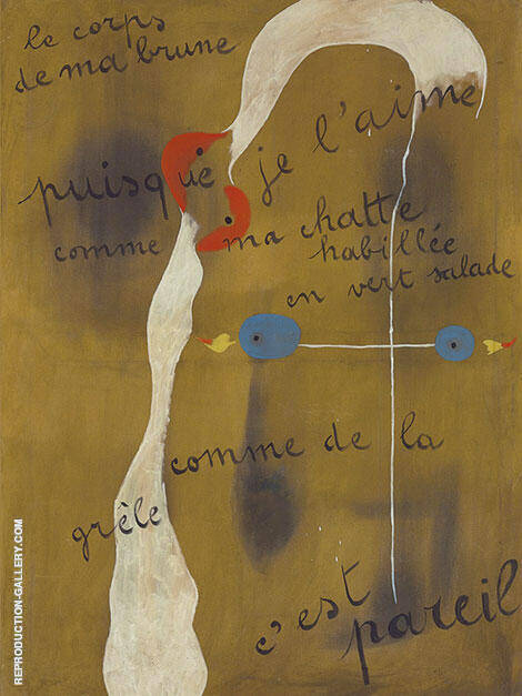 Painting Poem 1925 by Joan Miro | Oil Painting Reproduction