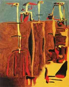 Seated Figures March 1936 By Joan Miro