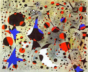 The Nightingale's Song at Midnight and Morning Rain 4-9-1940 By Joan Miro