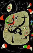 Dancer Hearing an Organ Playing in a Gothic Cathedral 1945 By Joan Miro