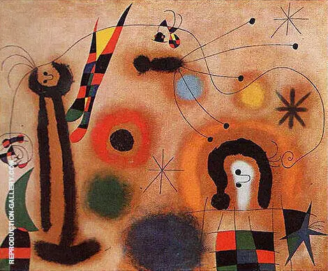 Dragonfly with Red-Tipped Wing in Pursuit of a Surpent Spiralling Toward a Comet 1951 By Joan Miro