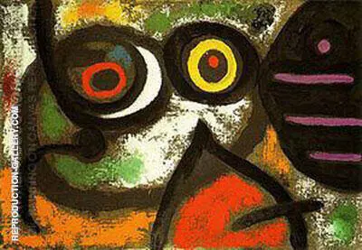 Woman and Birds 1966 By Joan Miro