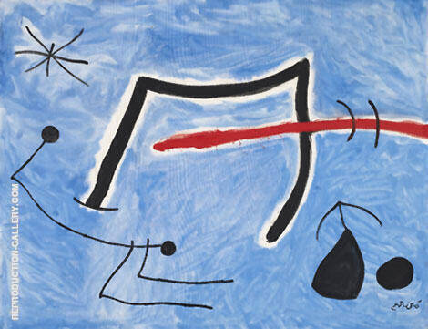 Personages Birds Star 1978 by Joan Miro | Oil Painting Reproduction