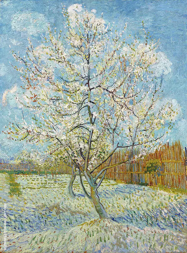 Pink Peach Tree in Blossom By Vincent van Gogh