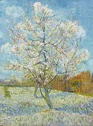 Pink Peach Tree in Blossom By Vincent van Gogh