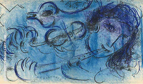 The Flute Player 1957 By Marc Chagall
