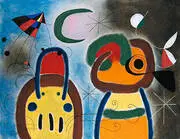 L'Oiseau au Plumage Deploye By Joan Miro