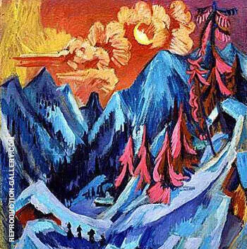 Winter Moon Landscape 1919 By Ernst Kirchner