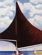 Brown Sail, Wing on Wing, Nassau By Georgia O'Keeffe