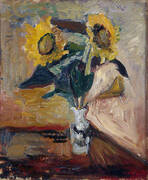 Vase with Sunflowers 1898 By Henri Matisse