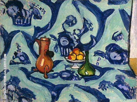 Still Life with Blue Tablecloth By Henri Matisse
