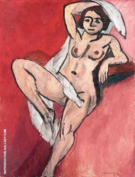 Nude with a White Scarf 1909 By Henri Matisse