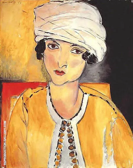 Laurette with Turban Yellow Jacket 1917 By Henri Matisse