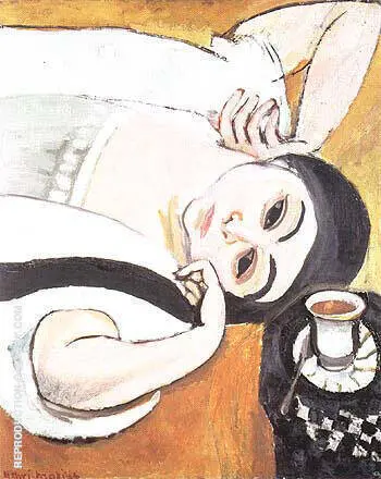 Reclining Laurette with a Cup of Coffee 1917 By Henri Matisse