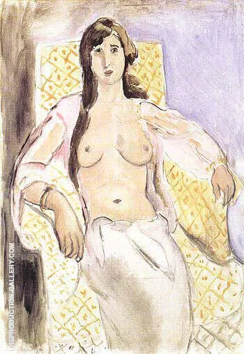 Woman in and Armchair or Antoinette 1910 By Henri Matisse