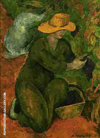 En el Vinedo The Vineyard By Diego Rivera