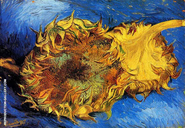 Two Cut Sunflowers By Vincent van Gogh