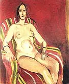Seated Nude on a Red Backgroud 1925 By Henri Matisse