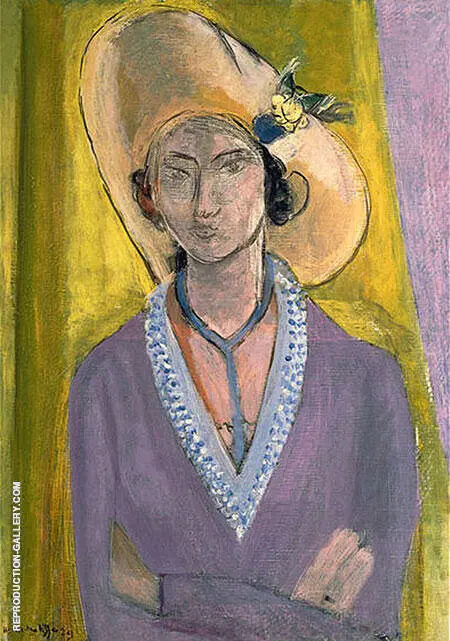 The Yellow Hat By Henri Matisse