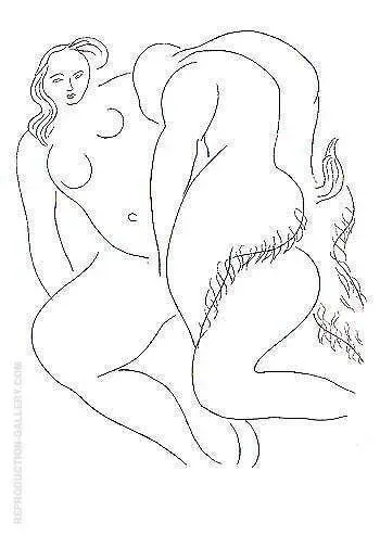 Nymph and Faun Posies 1932 By Henri Matisse