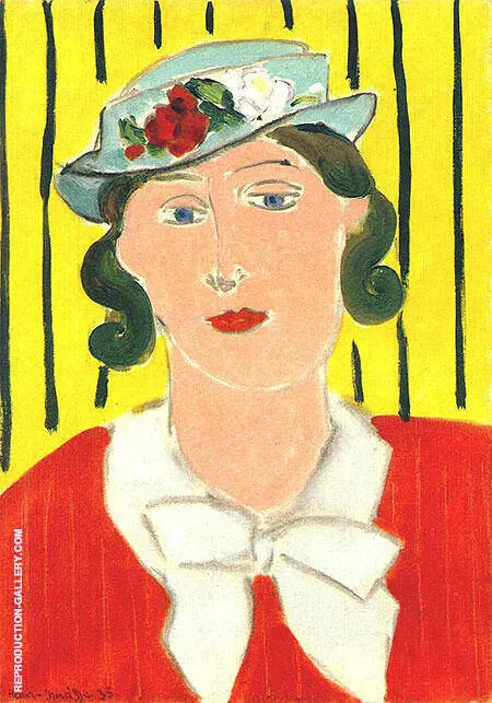Hat with Roses 1935 By Henri Matisse