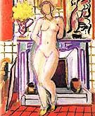 Nude beside a Fireplace 1936 By Henri Matisse