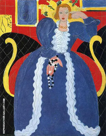 Woman in Blue The Large Blue Robe and Mimosas 1937 By Henri Matisse