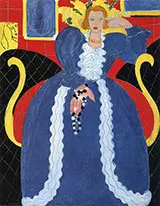 Woman in Blue The Large Blue Robe and Mimosas 1937 By Henri Matisse