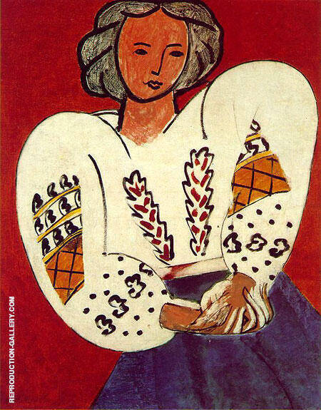 The Romanian Blouse 1940 by Henri Matisse | Oil Painting Reproduction