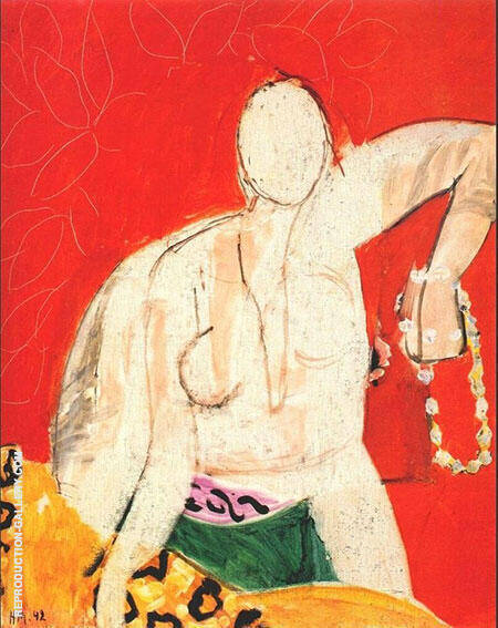 Woman with a Necklace 1942 by Henri Matisse | Oil Painting Reproduction