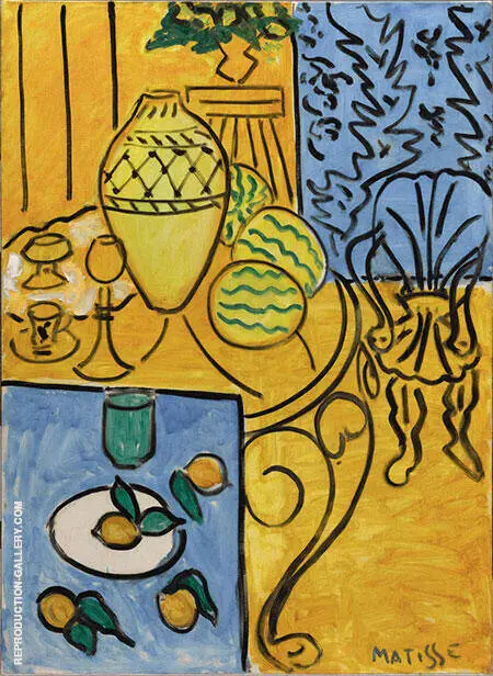 Interior in Yellow and Blue 1946 By Henri Matisse