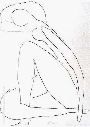Sketch for the Blue Nude 1952 By Henri Matisse