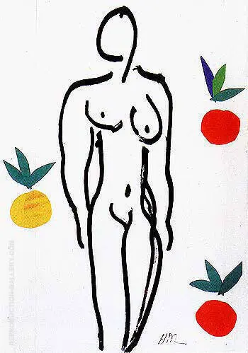 Nude with Oranges 1952 By Henri Matisse