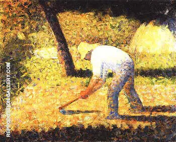 Peasant with a Hoe 1882 By Georges Seurat