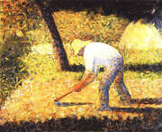 Peasant with a Hoe 1882 By Georges Seurat