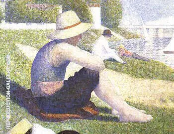 Bathers at Asnieres [detail] 1883 By Georges Seurat
