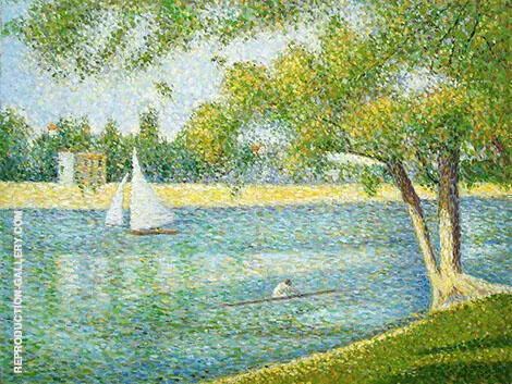 The Seine at La Grande Jatte Spring 1887 By Georges Seurat